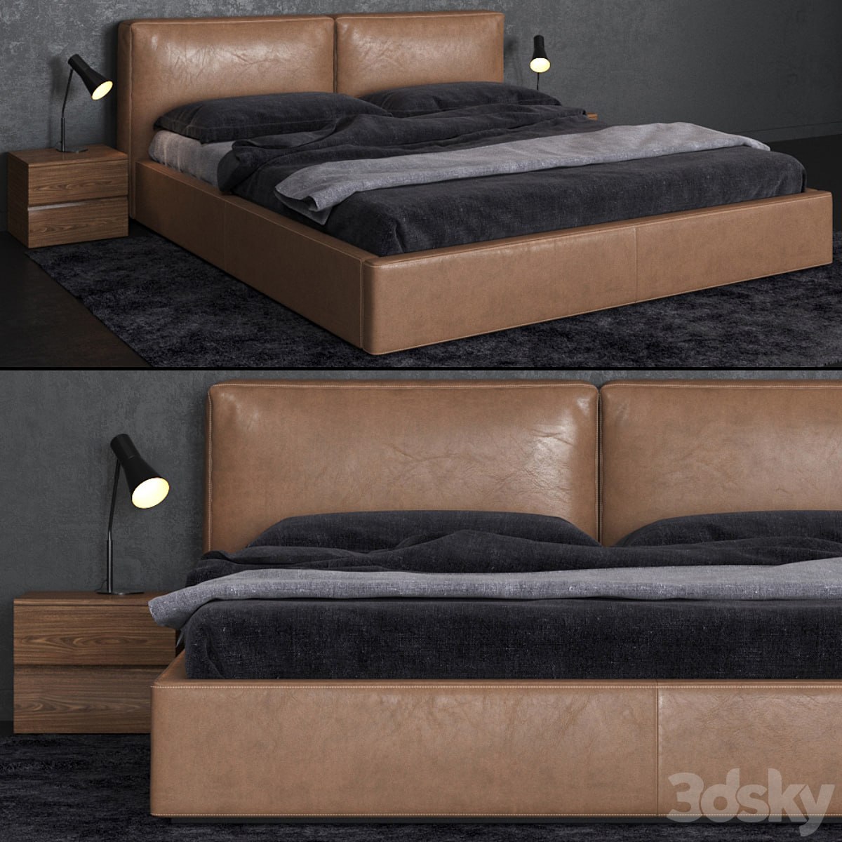 Bed Nicoline Letti SOFT CONTENITORE Matr. 180x200