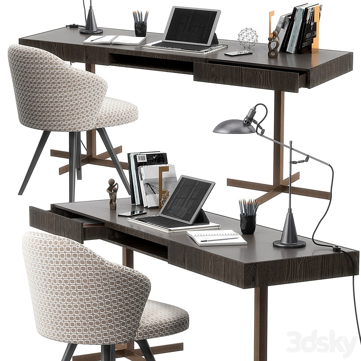 Minotti Close writing desk set