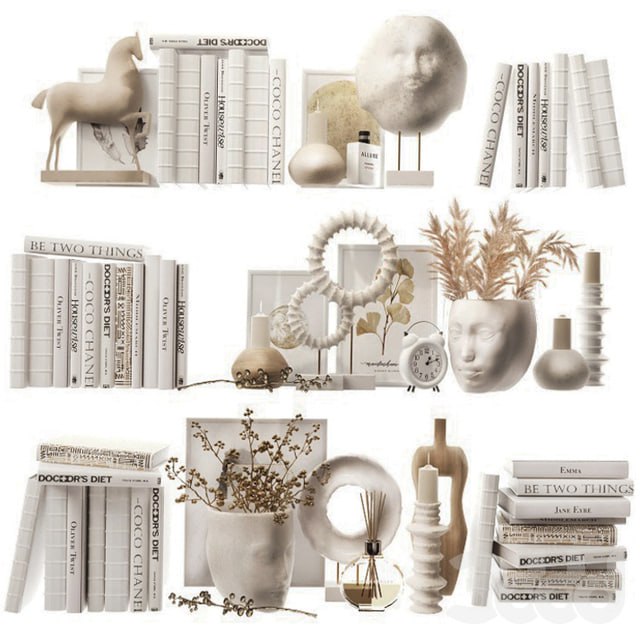 Decorative set for filling shelves 4