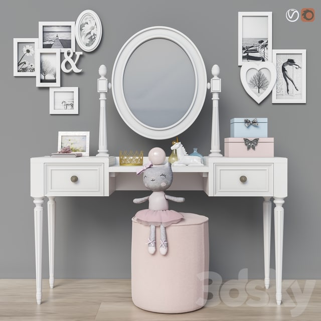 Dressing table (2 options for children, for adults) set 19