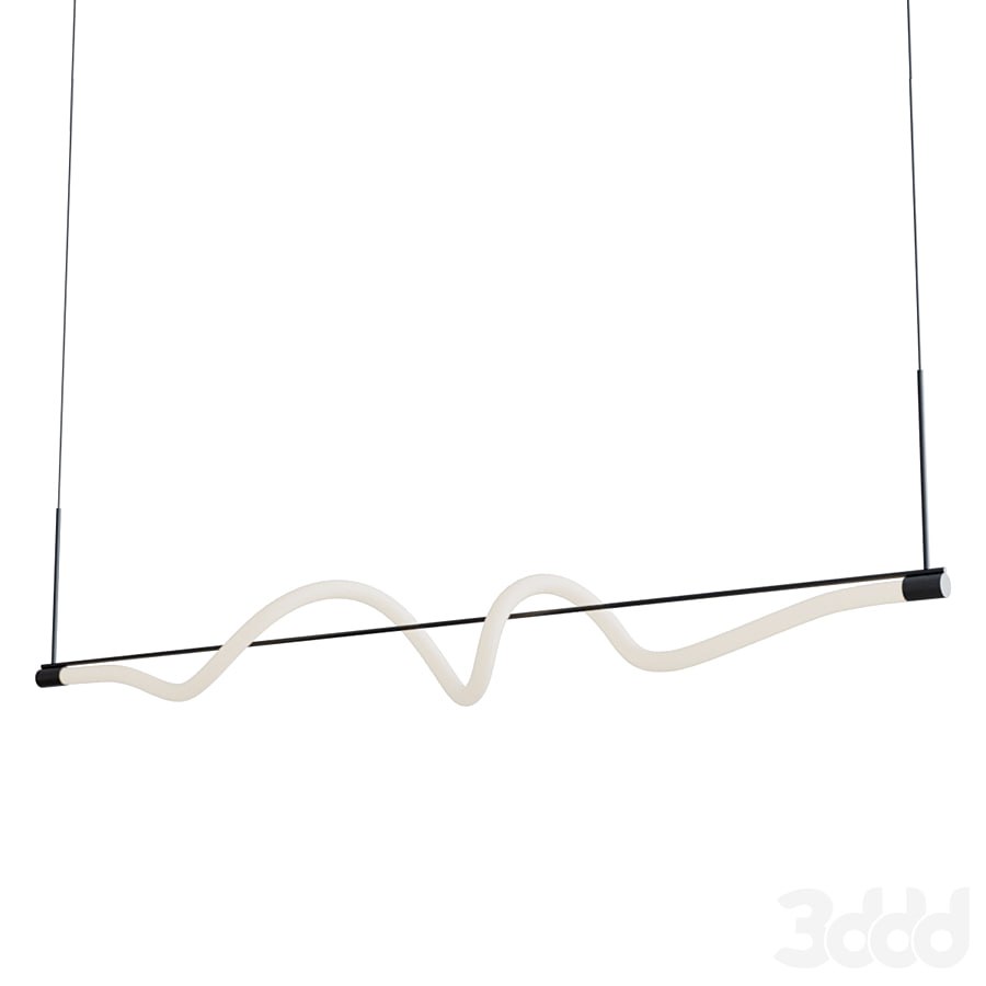 Cursive linear pendant