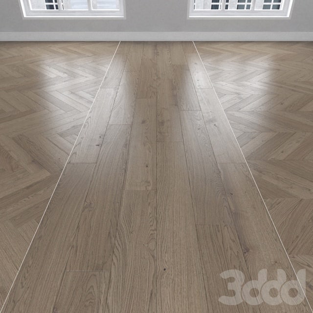 Parquet Oak, 3 types: herringbone, linear, chevron.