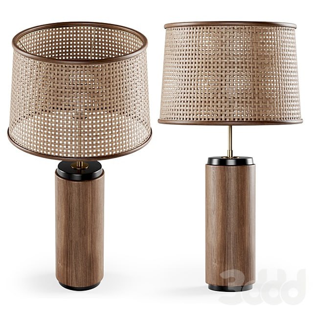 Wooden rattan table lamp / rattan table lamp -lamp