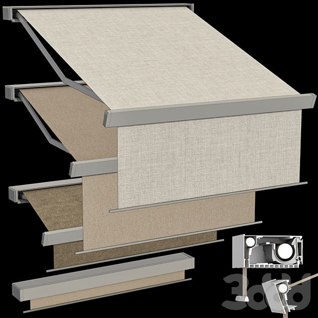 Sliding outdoor awning sun canopy