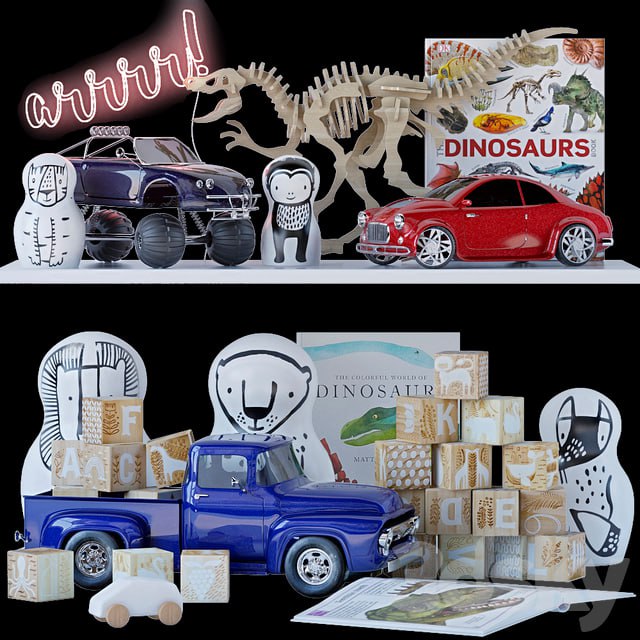 A set of toys for a boy