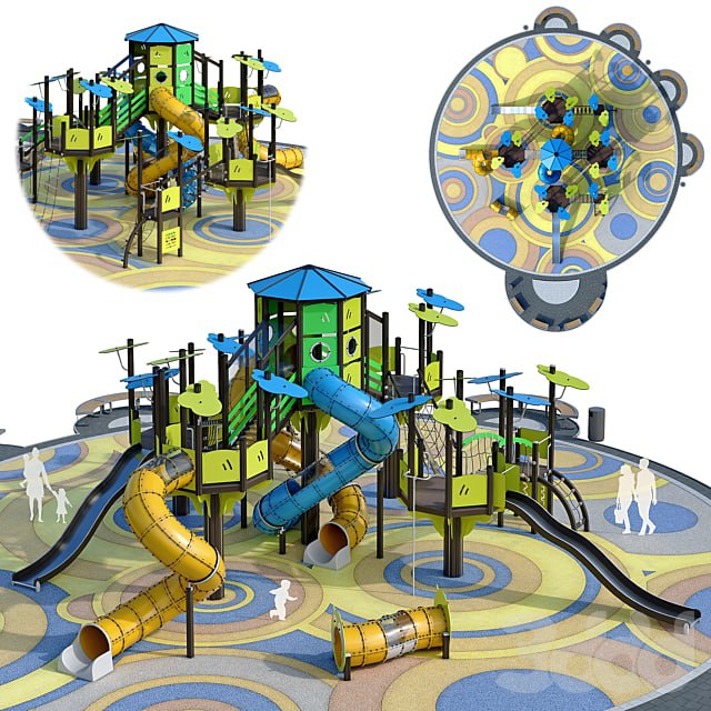 Large children's play complex. Playground
