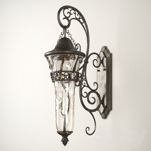 wrought-iron sconces