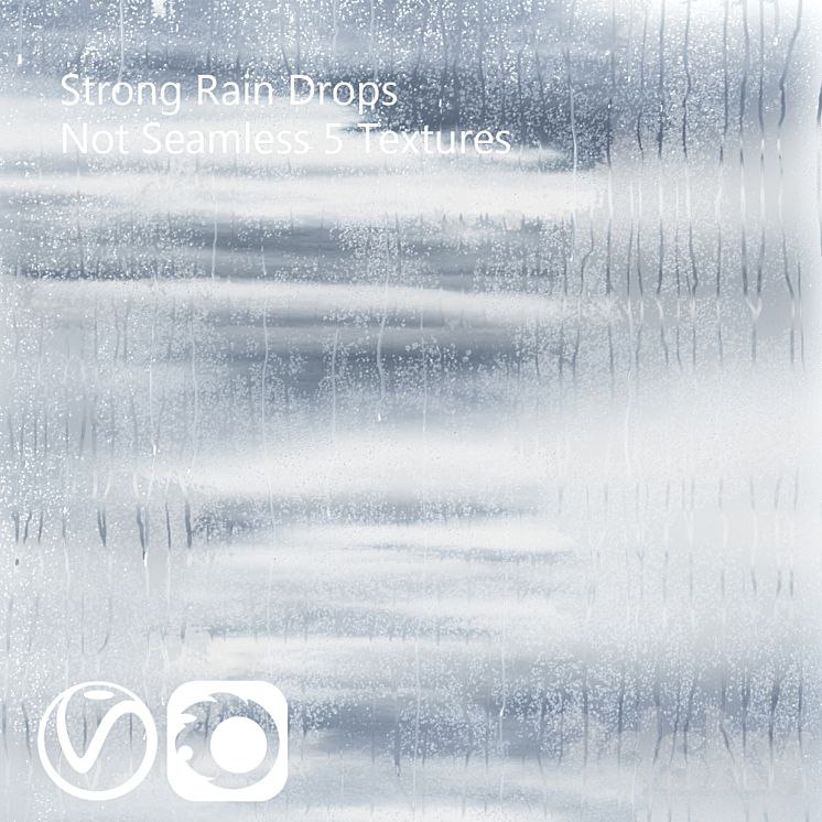 Wet glass - drops in the rain