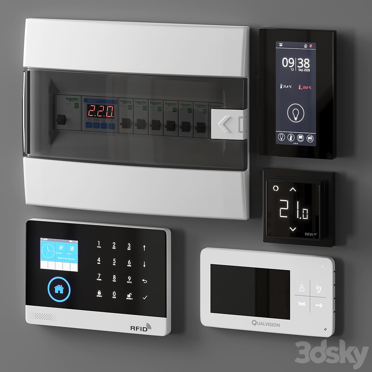 A set of electrical equipment for corridor 2