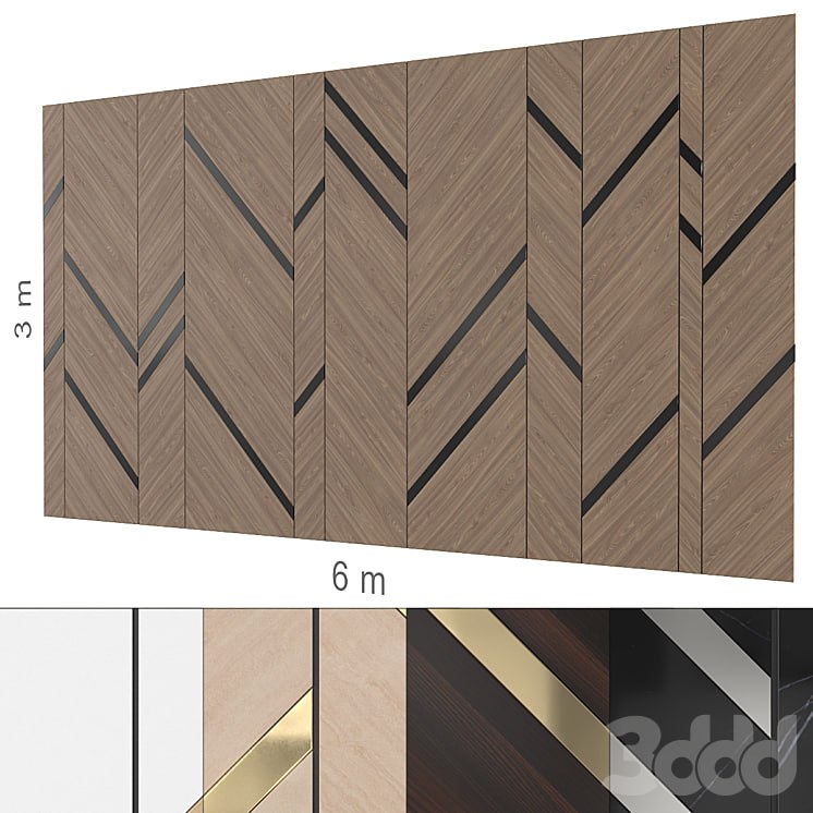 Decorative wall 267. (5 materials)