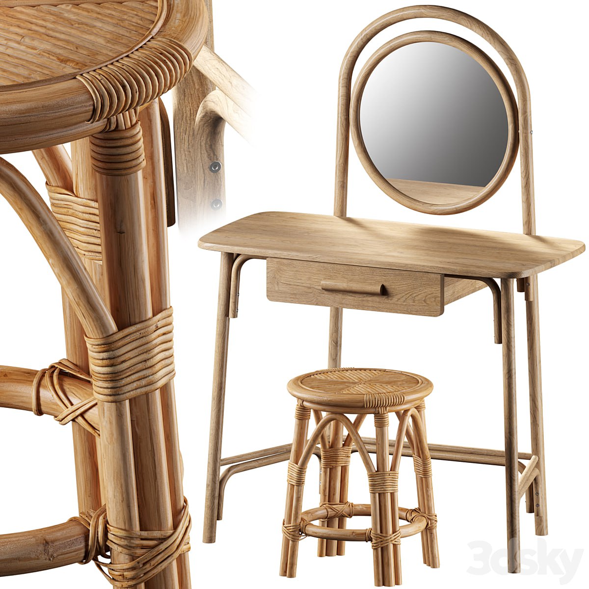 Dressing Table Marika and Chair Katni La Redoute Interieurs