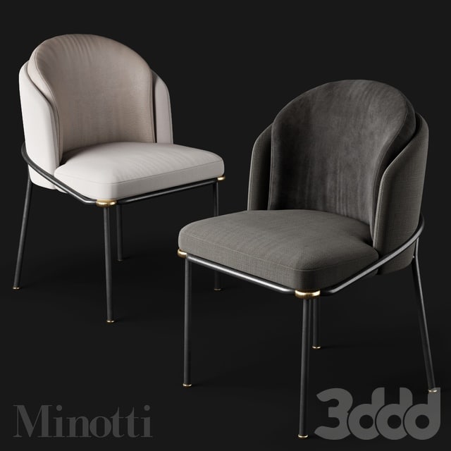 Dining chairs Minotti Fil noir