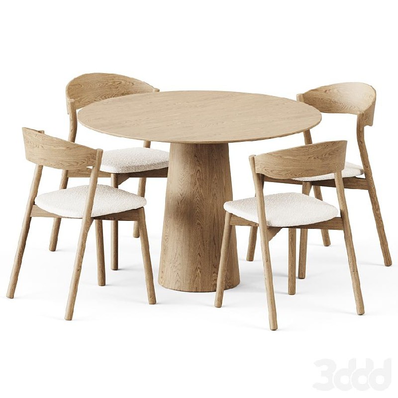 Table P.O.V. D110 by Ton and Wooden Chair Tube by Miniforms