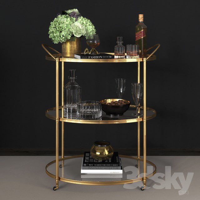 Arteriors - Connaught Bar Trolley