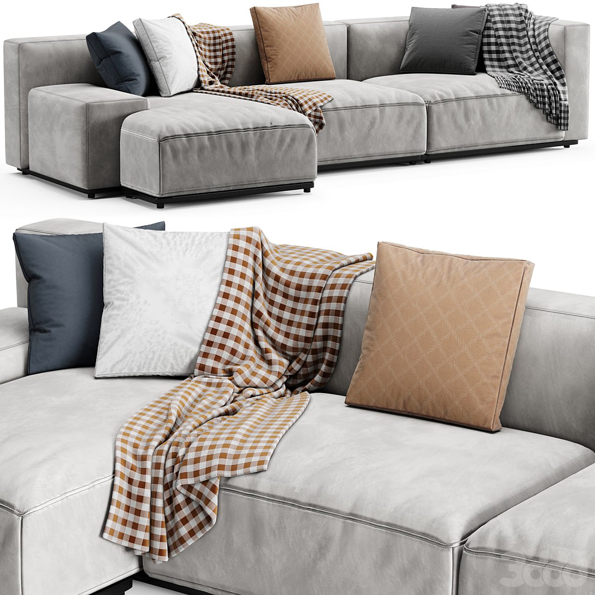 Cassina Mex Cube Chaise Longue Sofa