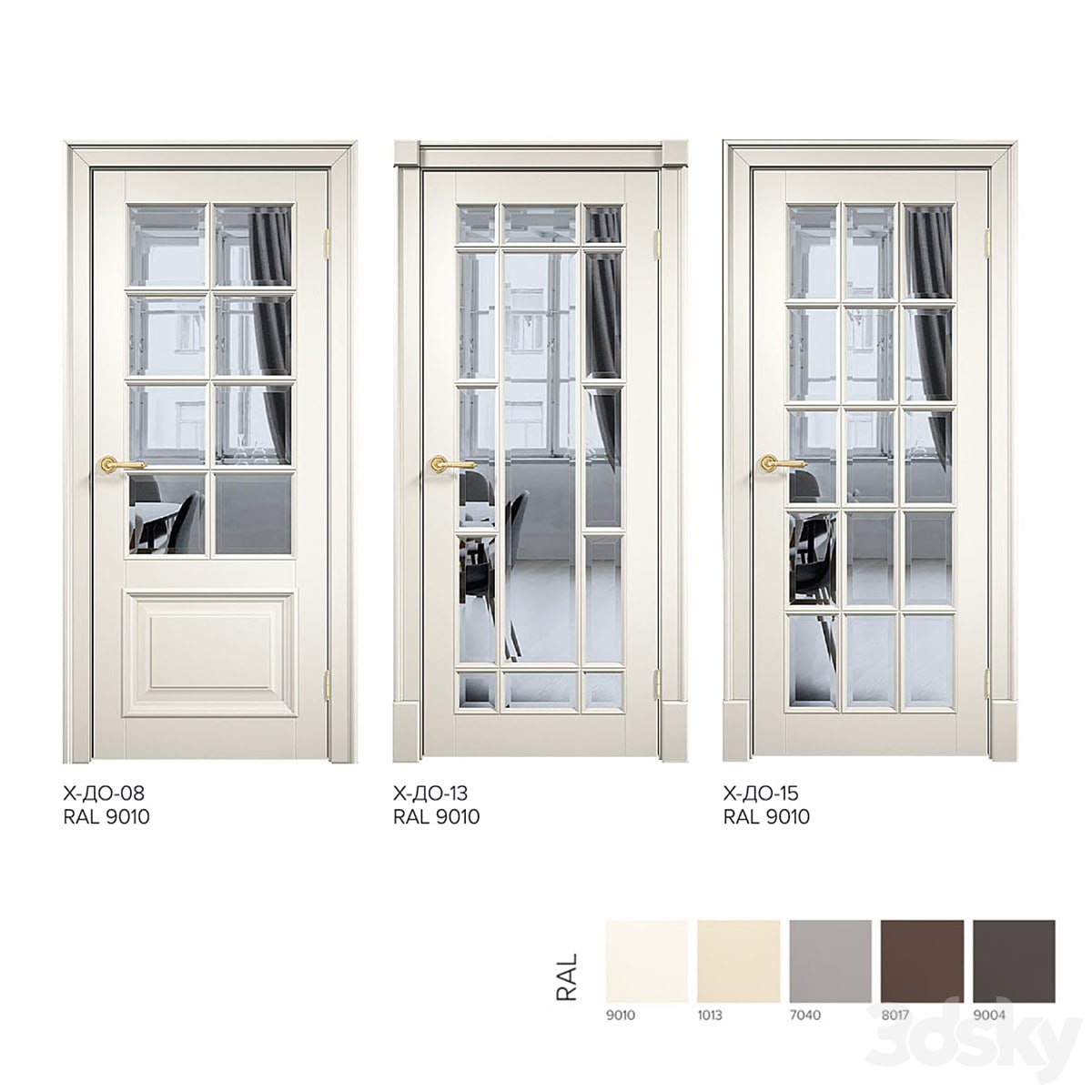 Laban Interior doors. Series "Baguette X-English grille."