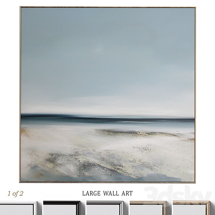 Large Living Room Abstract Neutral Wall Art C-411