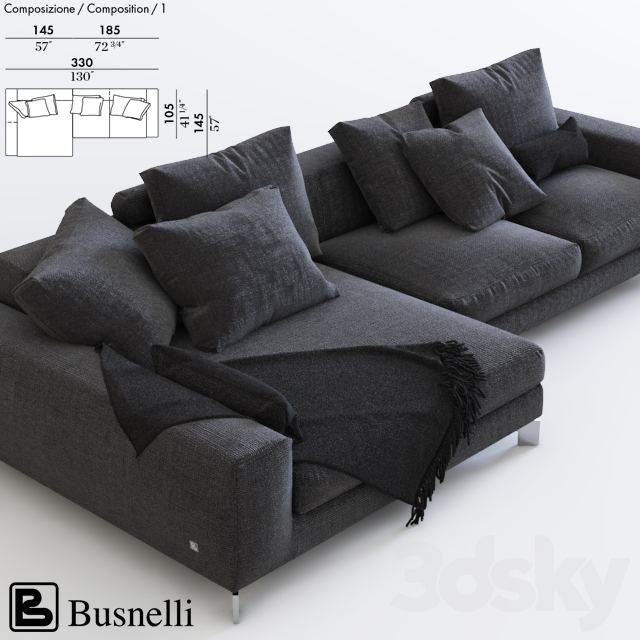 Corner sofa Busnelli ,