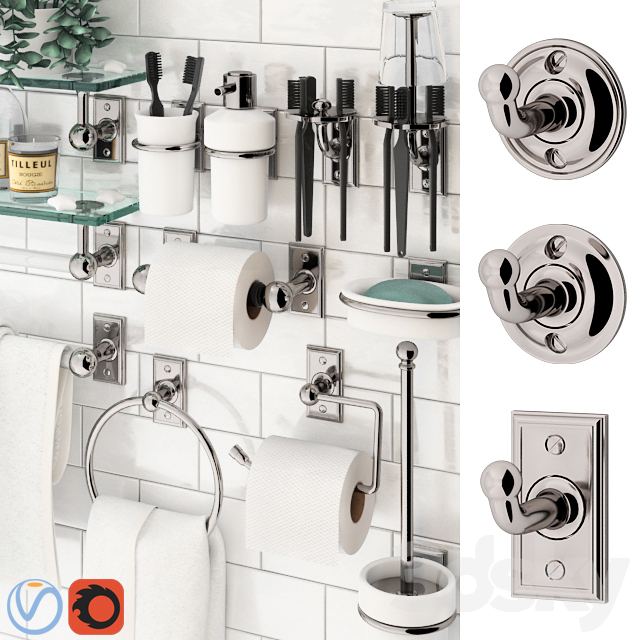 Bathroom accessories Nanzaquatic. Collections: Georgian, Moderne, Federal.