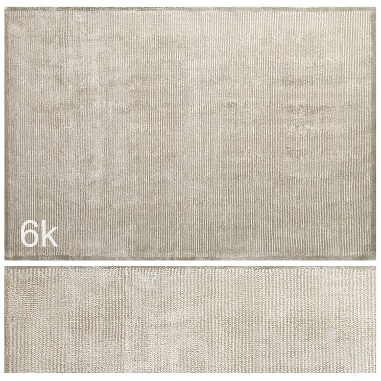 Carpet set 24 - Beige Wool Rug / 6K