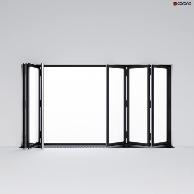 Sliding aluminum window accordion (door)