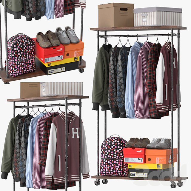 Industrial Clothes Rail Rack