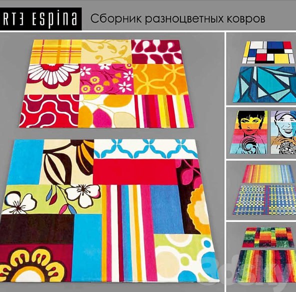 A collection of colored carpets-Arte Espina