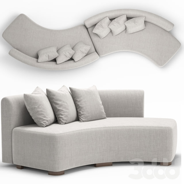 Adriana Hoyos Galapagos Curved Sofa