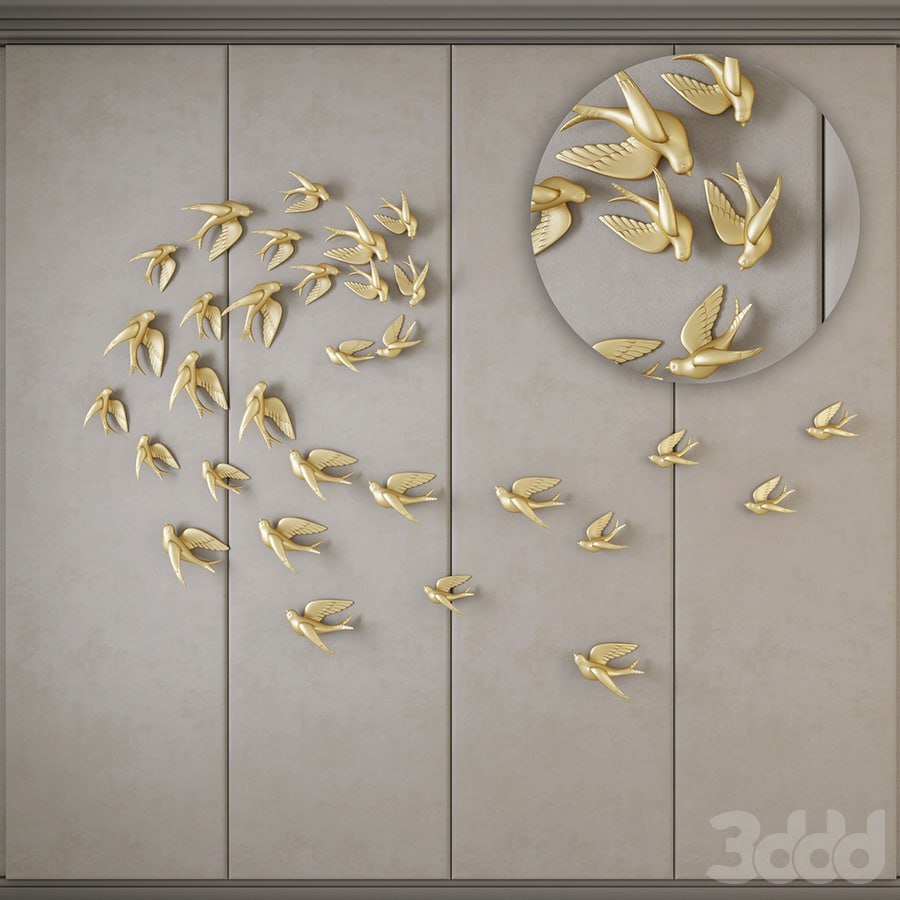 Decorative panels with birds