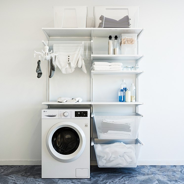 ikea BOAXEL laundry with washing machine