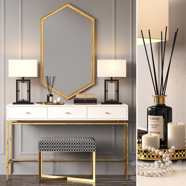 ROOMA DESIGN LILI console table with decor