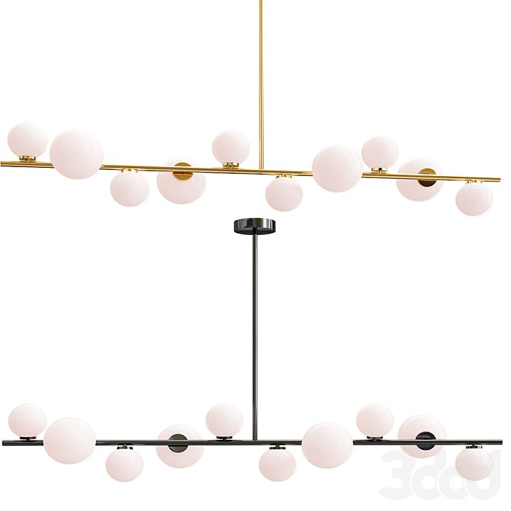 Софья Modern Chandelier Led Gold Black Bar