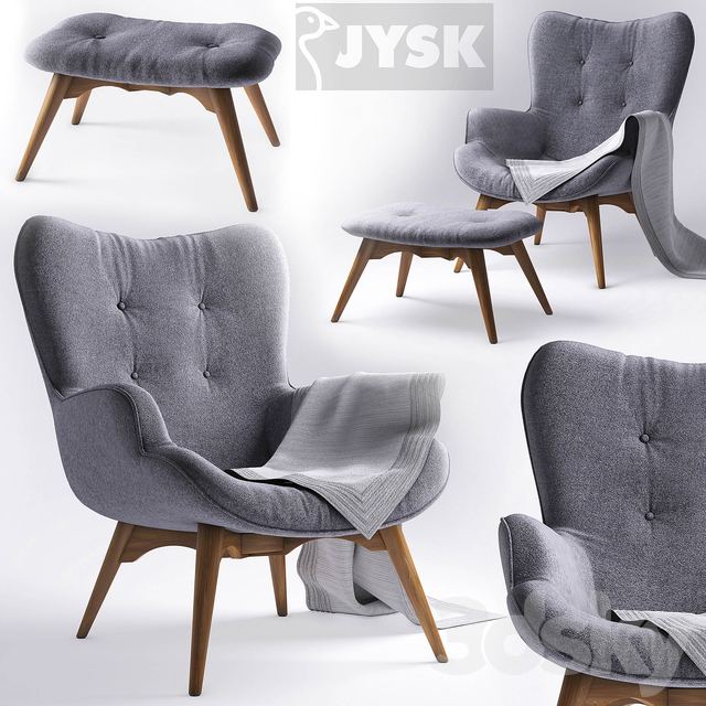 Armchair with pouf - jysk EJERSLEV