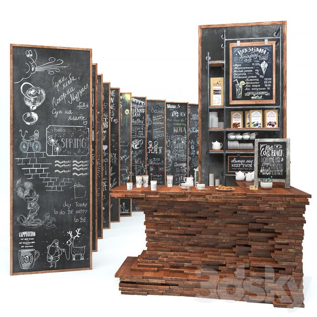 Set for creating slate surfaces with chalk images 3