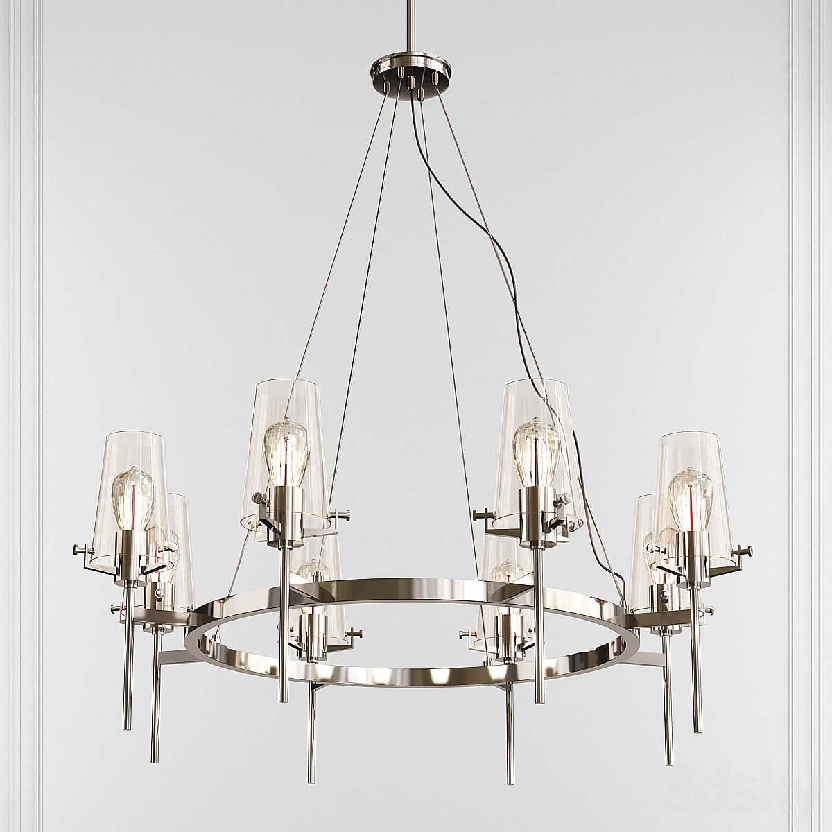 Christian Alton Chrome 8 Light Chandelier by Kichler