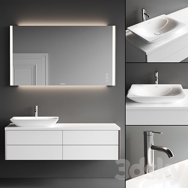 QQ boy Duravit XViu Vanity Unit Set 2 -mounted