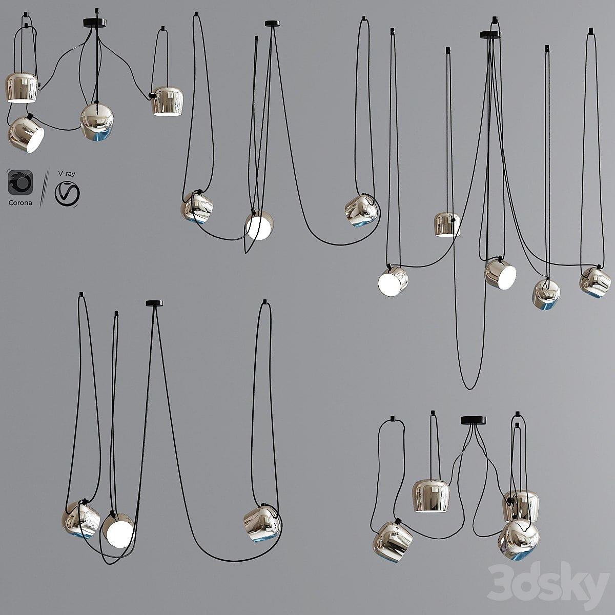 [bondarchuk_design](https://t.me/bondarchuk_design) Aim Pointed Lighting Set Chrome