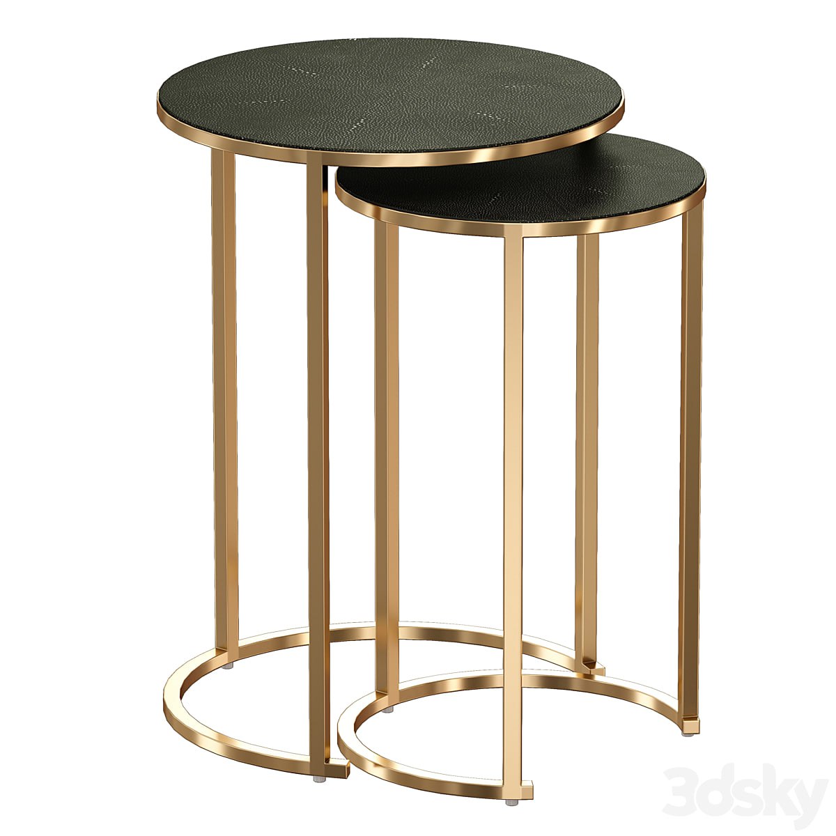 [bondarchuk_design](https://t.me/bondarchuk_design) Keya Antique Brass Nesting Accent Tables (Crate and Barrel)