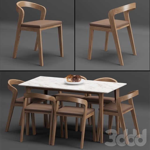 Table + chair_set_002 +Chair