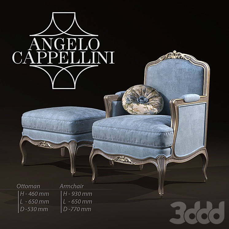 Angelo Cappellini Armchair ottoman