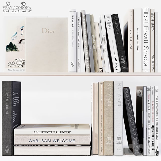 Book stack set 07