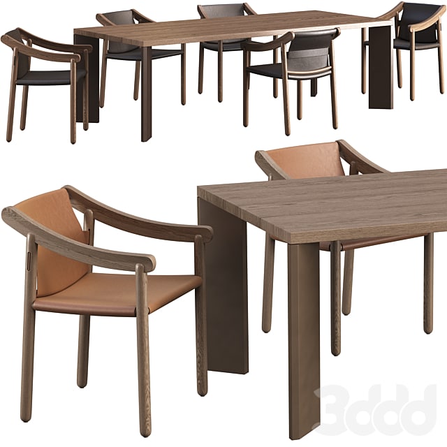 Dining table Cassina 499 Ordinal + chair Cassina 905