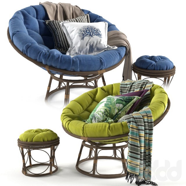 Papasan Chair with Cushion