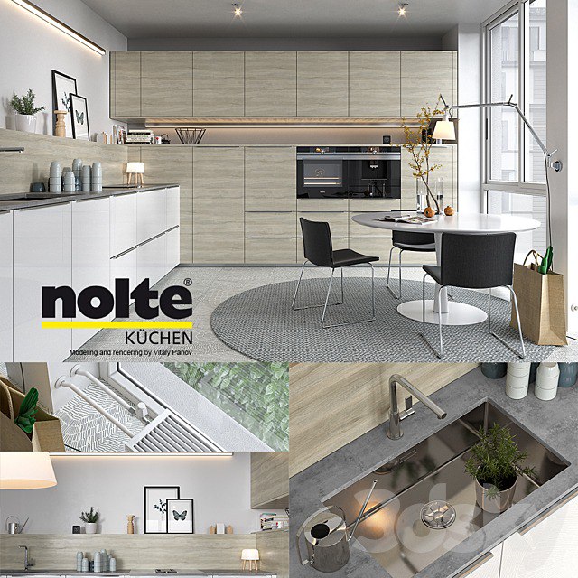 Kitchen NOLTE Artwood (vray GGX, corona PBR)