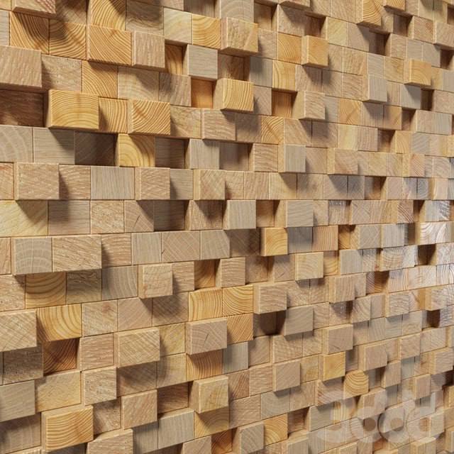Wooden 3d panel