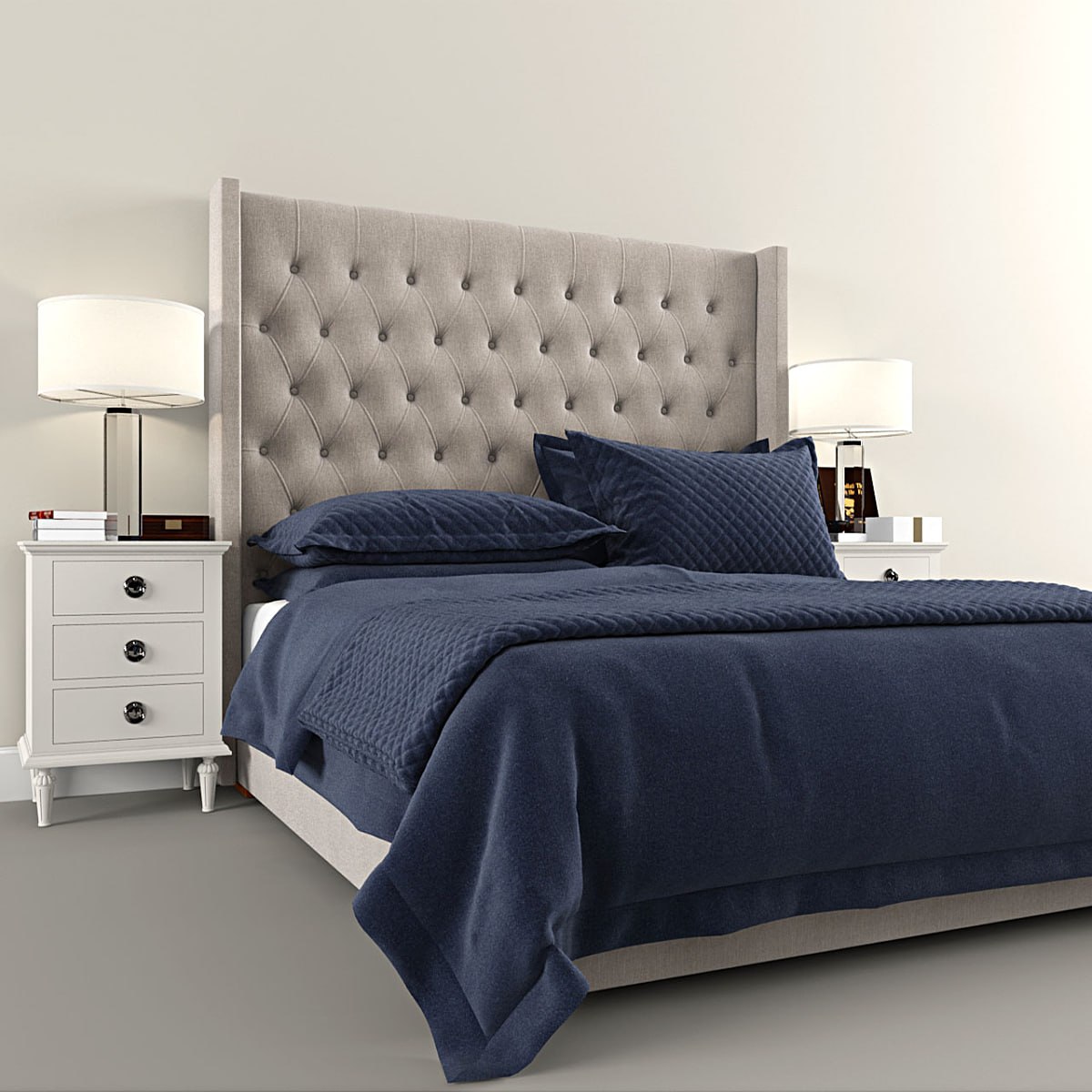 Restoration Hardware Tufted Platform bed