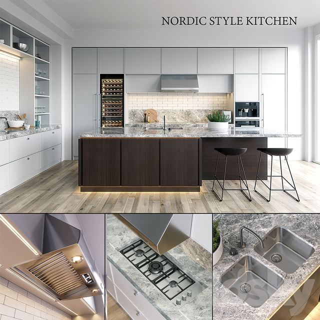 Kitchen NOLTE Carisma (vray GGX, corona PBR) ,