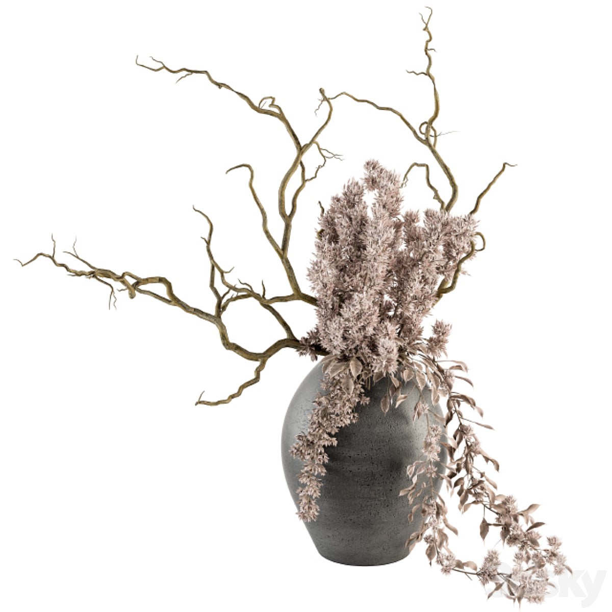 Bouquet - Dried Branch in Concrete vase 71
