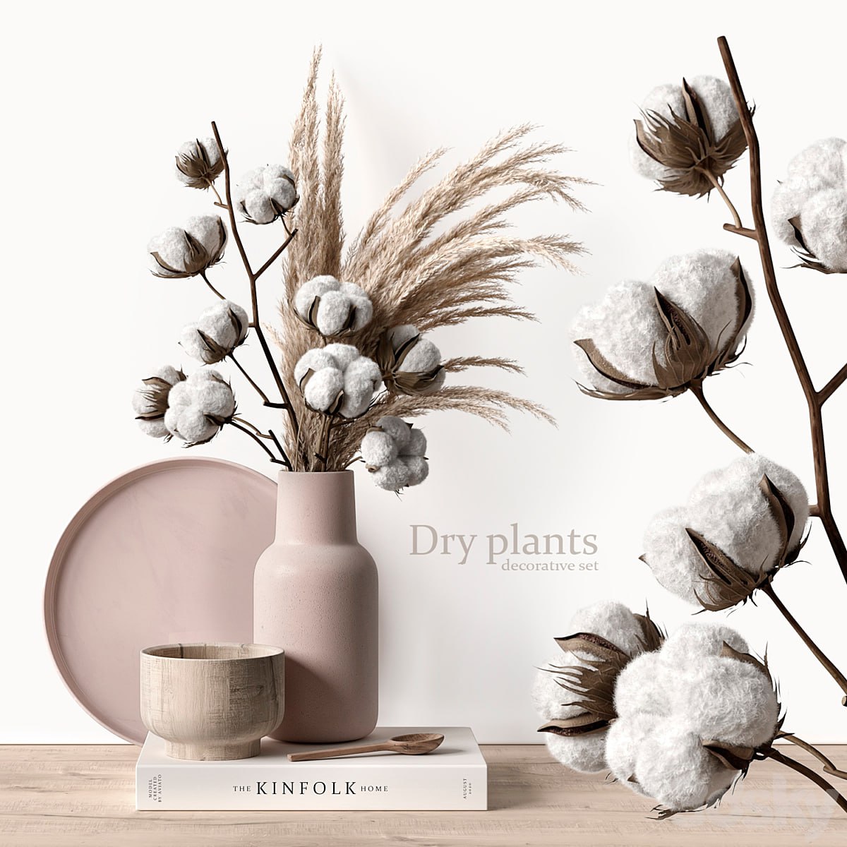Decorative set with dry plants 5