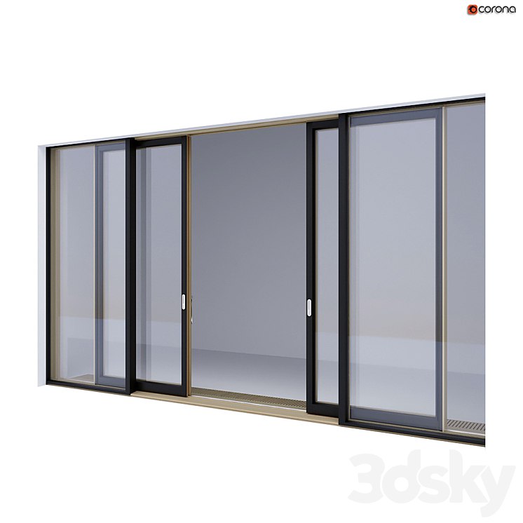 Wood-aluminum sliding stained-glass windows 3